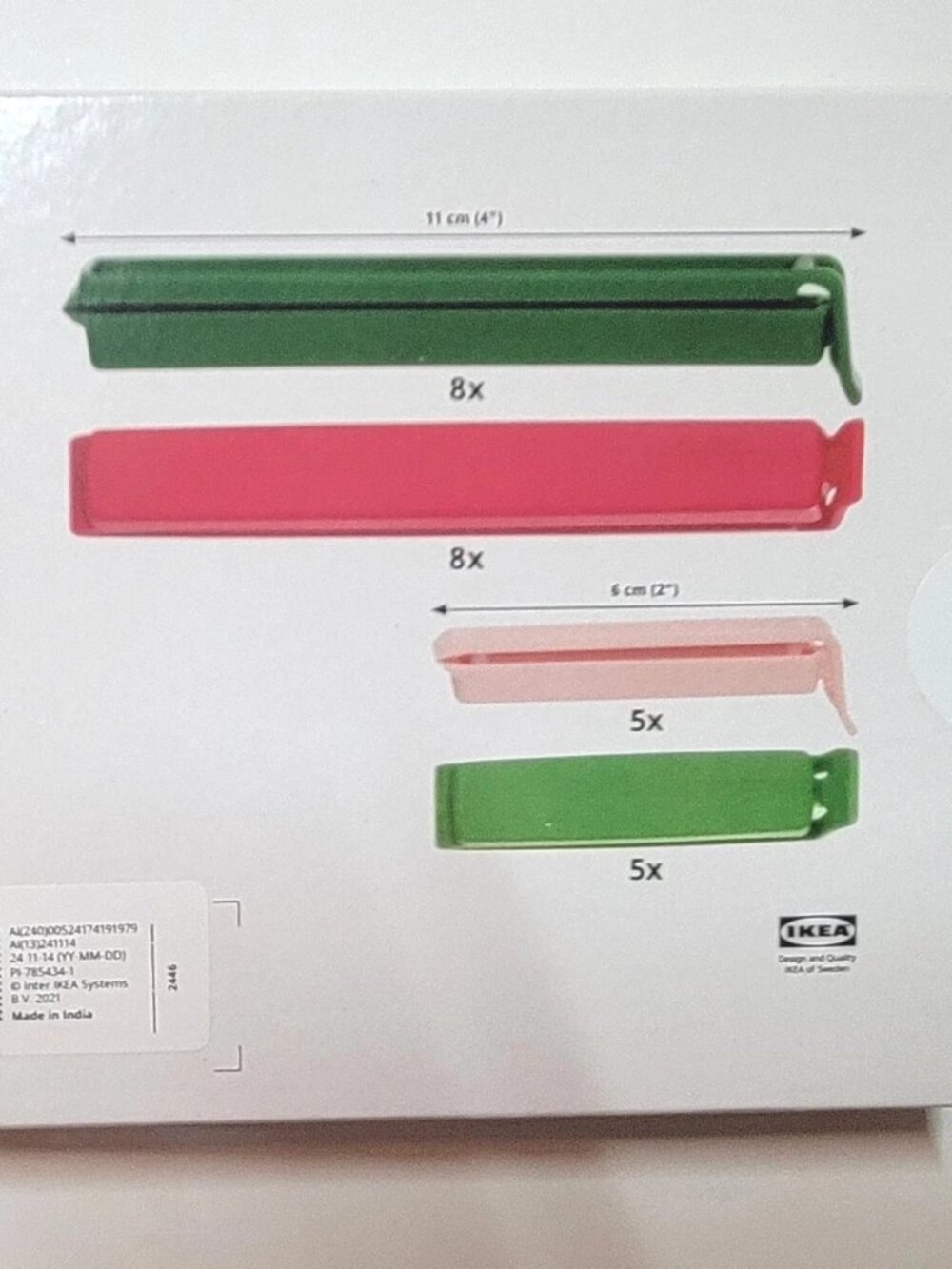 BEVARA 005.241.74/00524174 Sealing clip, set of 26, mixed colors